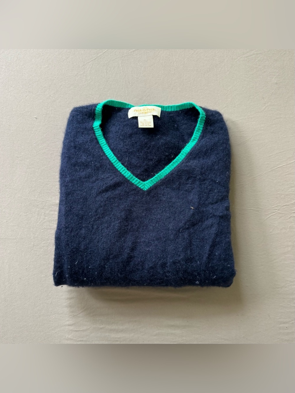 Vintage Peck & Peck Cashmere 2-Ply V-Neck Sweater